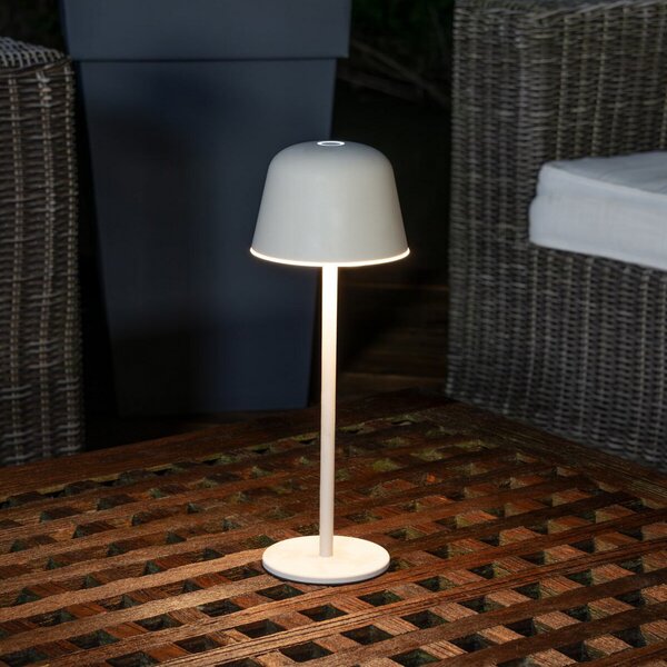 OSRAM LED baterijska namizna svetilka ENDURA STYLE, bež 30 cm IP44 CCT, zatemnjen, Bež, Aluminij, Sodobni