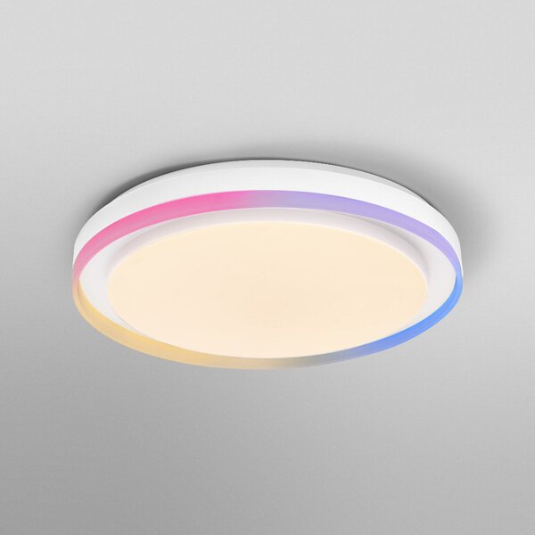 OSRAM SMART+ WiFi stropna svetilka ORBIS ZEST, bela 50 cm RGB CCT, zatemnjen, Bela, Dnevna soba / jedilnica, Kovina, Sodobni
