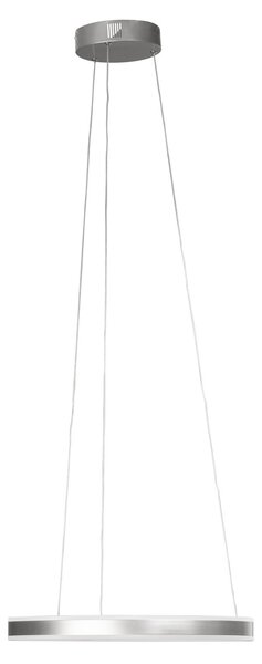 FISCHER & HONSEL LED obesna svetilka Sirko, Ø 50 cm, nikljevo barva, kovina, CCT, zatemnjen, Kovinska, Dnevna soba / jedilnica, Kovina, Sodobni