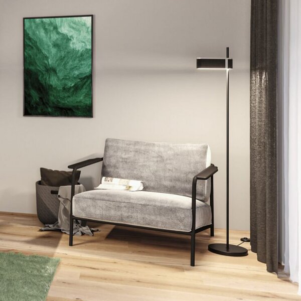 Paulmann Smart LED-stojna svetilka Jagun, antracit, 151 cm filc, zatemnjen, Siva, Dnevna soba / jedilnica, Tkanine / tekstil, Sodobni, Prostostoječa stropna svetilka