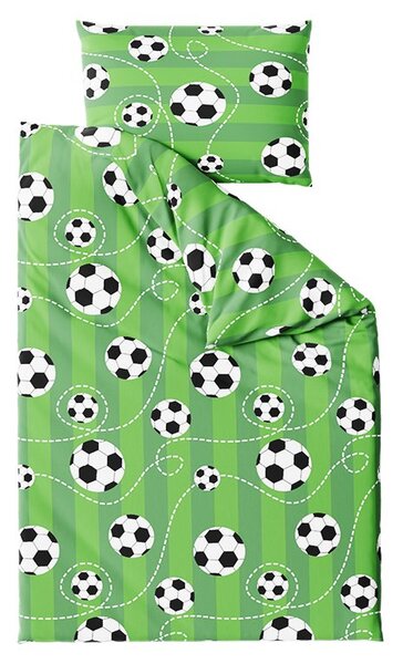Bombažna posteljnina FOOTBALL TIME zelena Dimenzije posteljnine: 70 x 90 cm | 140 x 200 cm