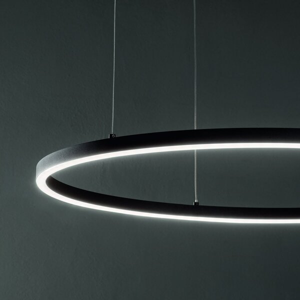 IDEAL LUX Ideal Lux LED obesna svetilka Oracle Slim Ø 50 cm bela 3.000 K, Bela, Dnevna soba / jedilnica, Kovina, Sodobni
