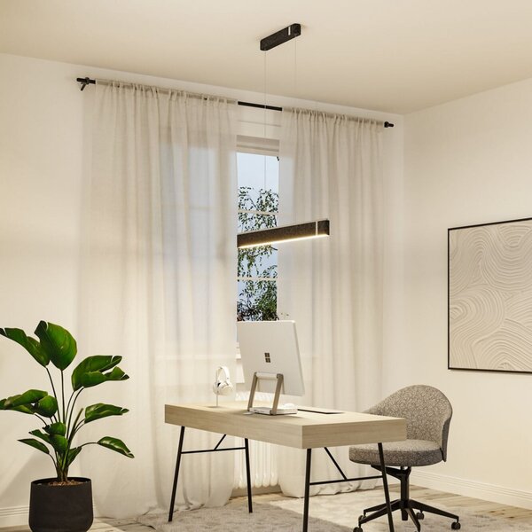 Paulmann Smart LED obesna svetilka Jagun, antracit, 100 cm, filc, zatemnjen, Siva, Dnevna soba / jedilnica, Tkanine / tekstil, Sodobni
