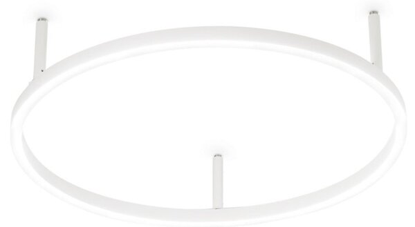 IDEAL LUX Ideal Lux LED stropna svetilka Oracle Slim Ø 50 cm bela 3.000 K, Bela, Dnevna soba / jedilnica, Aluminij, Sodobni
