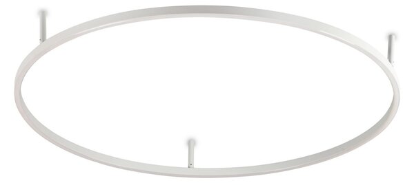 IDEAL LUX Ideal Lux LED stropna svetilka Oracle Slim Ø 90 cm, bela, 3.000 K, Bela, Dnevna soba / jedilnica, Aluminij, Sodobni
