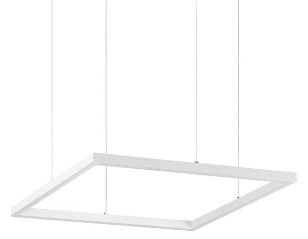 IDEAL LUX Ideal Lux LED obesna svetilka Oracle Slim 50 x cm bela 3.000 K, Bela, Dnevna soba / jedilnica, Aluminij, Sodobni