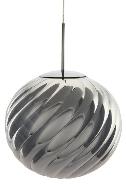 Tom Dixon LED viseča svetilka Whirl, srebrna, 45 cm plastika dim, zatemnjen, Kovinska, Dnevna soba / jedilnica, Plastika, Dizajn