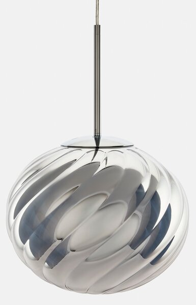 Tom Dixon LED viseča svetilka Whirl, srebrna, 30 cm plastika dim, zatemnjen, Kovinska, Dnevna soba / jedilnica, Plastika, Dizajn