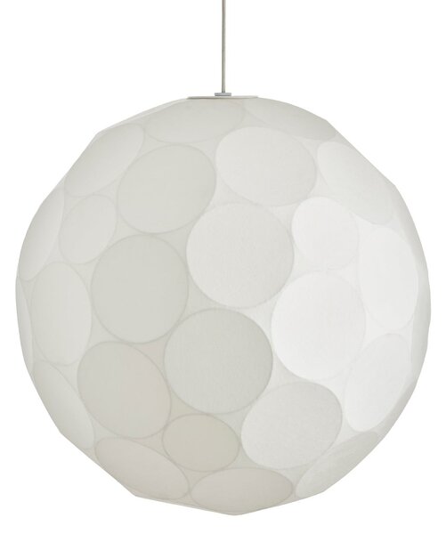Tom Dixon viseča svetilka Soft, Ø 60 cm, bela, plastika, E27, zatemnjen, Bela, Dnevna soba / jedilnica, Plastika, Dizajn, Globus