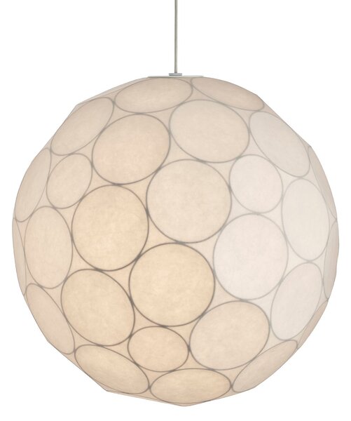 Tom Dixon viseča svetilka Soft, Ø 60 cm, bela, plastika, E27, zatemnjen, Bela, Dnevna soba / jedilnica, Plastika, Dizajn, Globus