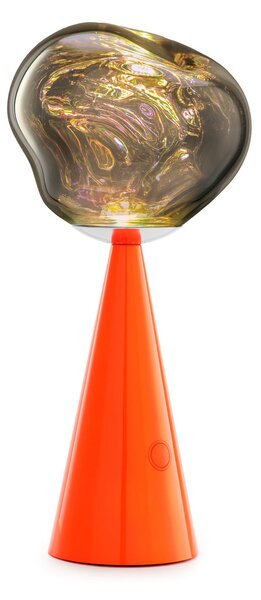 Tom Dixon LED baterijska namizna svetilka Melt fluoro/rdeča višina 29 cm IP44, zatemnjen, Rdeča, Dnevna soba / jedilnica, Plastika, Dizajn