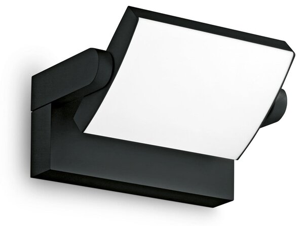 IDEAL LUX Ideal Lux LED zunanja stenska svetilka Swipe, črna, IP54, 3.000 K, Črna, Kovina, Sodobni