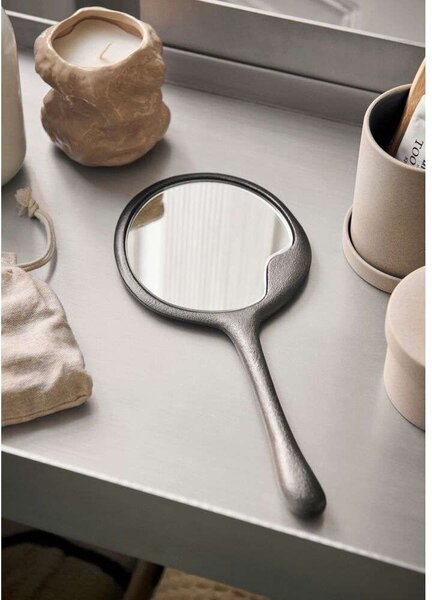 Ferm LIVINGferm LIVING - Lava Hand Mirror Blackened Aluminium ferm LIVING