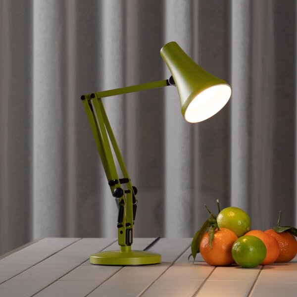 Anglepoise LED namizna svetilka 90 MINI VIVID, zelena, USB, zatemnjen, Zelena, Študija / pisarna, Kovina, Industrijski dizajn, Namizno senčilo