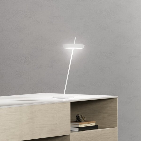 Sigor LED namizna svetilka Mahina, bela, višina 36 cm, kovina, CCT, zatemnjen, Bela, Dnevna soba / jedilnica, Aluminij, Sodobni