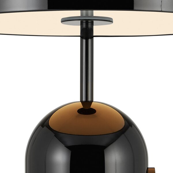 Tom Dixon LED namizna svetilka Bell, črna, višina 43 cm, z možnostjo zatemnitve, zatemnjen, Črna, Dnevna soba / jedilnica, Kovina, Dizajn
