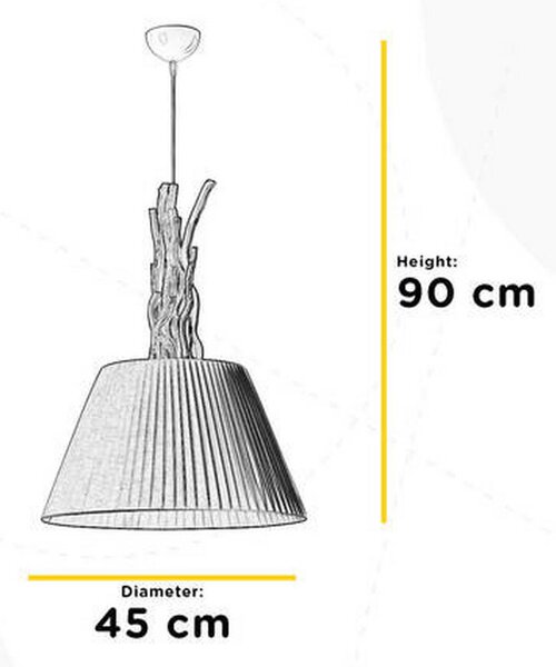 VISEČA SVETILKA 45/45/110 cm E27