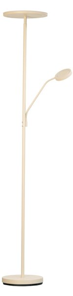 FISCHER & HONSEL LED-stojna svetilka Sorento, višina 182 cm, svetloba za branje, peščena barva, zatemnjen, Bež, Dnevna soba / jedilnica, Kovina, Sodobni, Stoječi reflektor