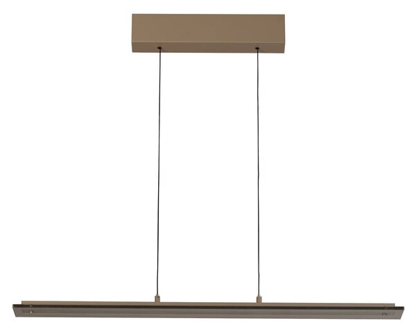 FISCHER & HONSEL LED viseča svetilka Torvi, siva/dimno siva, 88 cm, kovina/steklo, zatemnjen, Bež, Dnevna soba / jedilnica, Sodobni