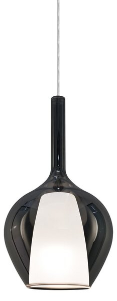 IDEAL LUX Ideal Lux obesna svetilka Kalique 1, dimno siva, Ø 18 cm, zatemnjen, Siva, Dnevna soba / jedilnica, Plastika, Sodobni