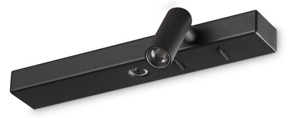 IDEAL LUX Ideal Lux LED stenska svetilka Bonne Nuit 2, črna, širina 22 cm, Črna, Dnevna soba / jedilnica, Kovina, Sodobni