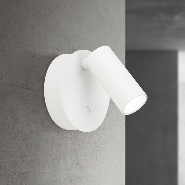ORION LED stenska svetilka Luxy, bela, aluminij, CCT, dimmer, zatemnjen, Bela, Hodnik, Aluminij, Sodobni