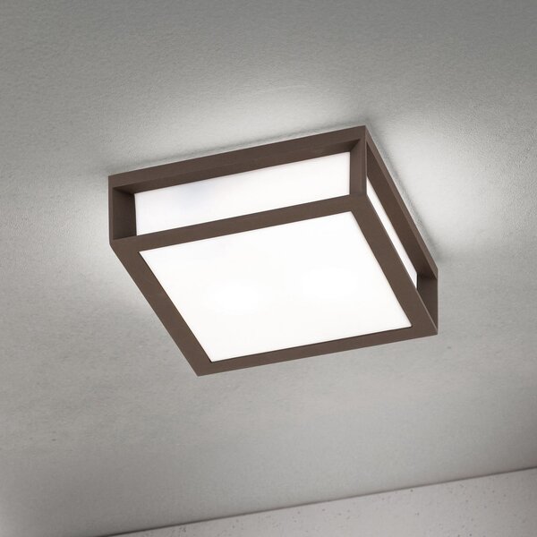 ORION Zunanja svetilka Henry, corten, litega aluminija, E27, IP44, zatemnjen, Rjava / rjasta, Aluminij, Sodobni