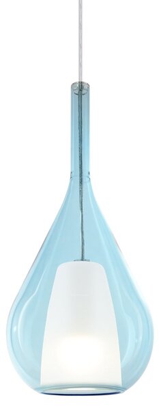 IDEAL LUX Ideal Lux obesna svetilka Kalique 3, modra, Ø 18 cm, plastika, zatemnjen, Modra, Dnevna soba / jedilnica, Plastika, Sodobni