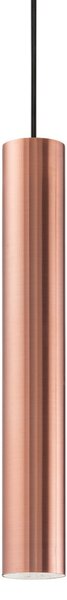 IDEAL LUX Ideal Lux viseča svetilka Look, bakrena barva, Ø 6 cm, kovina, Bakrena, Dnevna soba / jedilnica, Kovina, Sodobni