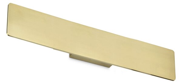 IDEAL LUX Ideal Lux LED stenska svetilka Zig Zap, širina 53 cm, barva medenina, Zlata / medeninasta, Dnevna soba / jedilnica, Aluminij, Sodobni