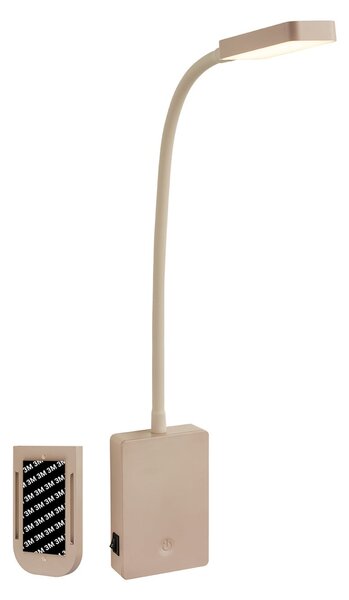 Briloner LED namizna svetilka na baterije Cielo, bež, višina 56 cm, plastika, zatemnjen, Bež, Dnevna soba / jedilnica, Plastika, Sodobni