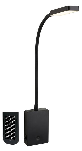 Briloner LED namizna svetilka na baterije Cielo, črna, višina 56 cm, plastika, zatemnjen, Črna, Dnevna soba / jedilnica, Plastika, Sodobni