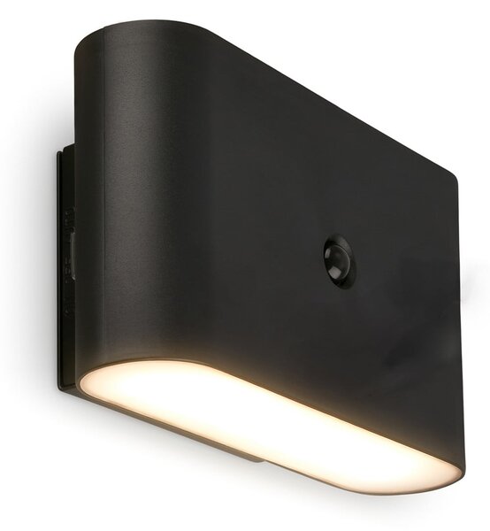 Briloner LED stenska svetilka na baterije Chat, črna, 16 cm, plastika, senzor, Črna, Dnevna soba / jedilnica, Plastika, Sodobni, Stenska kotna