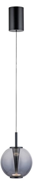 PURE LED-visoka svetilka Infinity, siva/dimno siva, Ø 18 cm, CCT, zatemnjen, Siva, Dnevna soba / jedilnica, Steklo