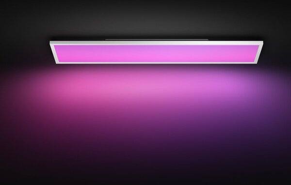 Philips Hue LED-panel White & Color Ambiance Surimu 120x30cm, zatemnjen, Bela, Dnevna soba / jedilnica, Aluminij, Sodobni