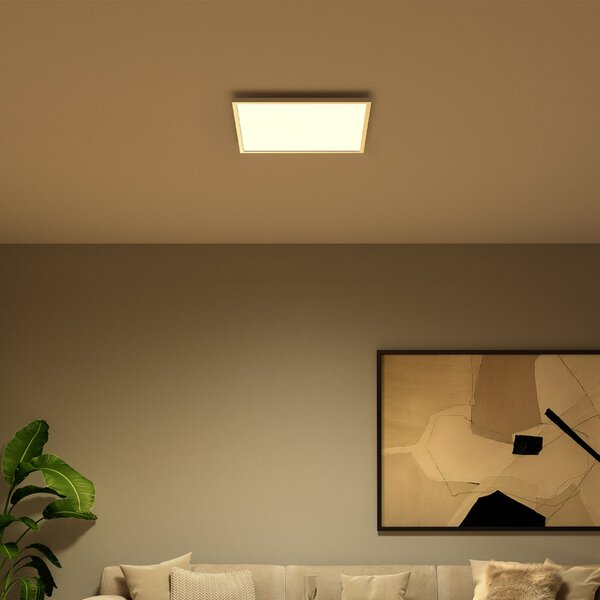 Philips Hue LED-panel White & Color Ambiance Surimu, 60x60cm, zatemnjen, Bela, Dnevna soba / jedilnica, Aluminij, Sodobni