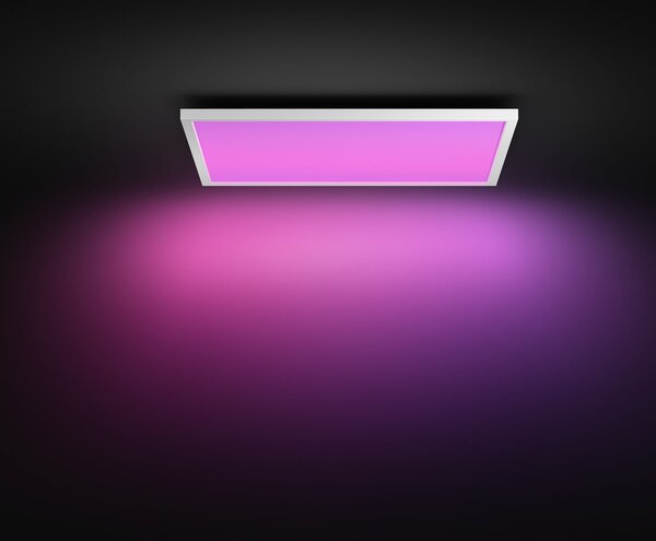 Philips Hue LED-panel White & Color Ambiance Surimu, 60x60cm, zatemnjen, Bela, Dnevna soba / jedilnica, Aluminij, Sodobni