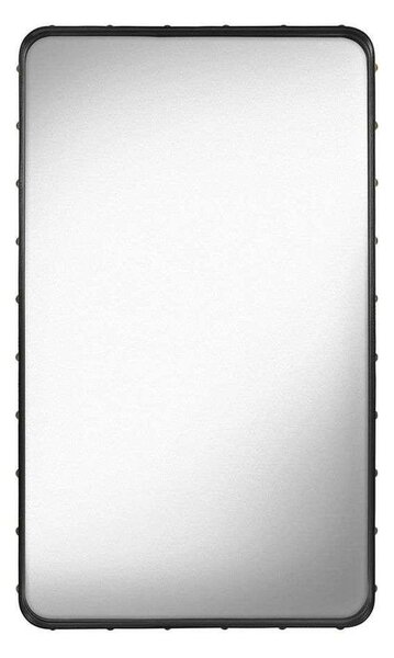 GUBIGUBI - Adnet Wall Mirror Rectangular 65X115 Črna Usnje GUBI