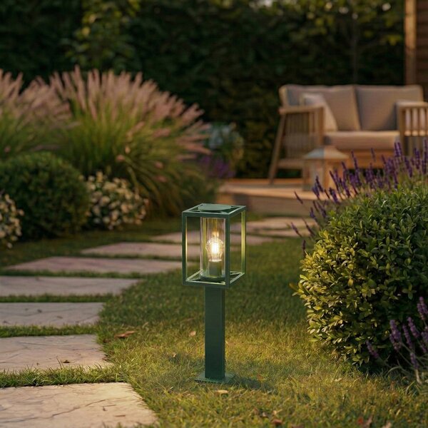 Lucande svetilka Ferda, 60 cm, zelena, IP44, zatemnjen, Zelena, Aluminij, Sodobni