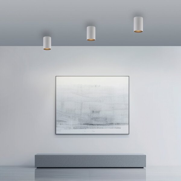 PURE LED-stropna svetilka za kopalnico Point, bela, premer 6 cm, kovina, IP44, zatemnjen, Bela, Kopalnica, Kovina, Sodobni
