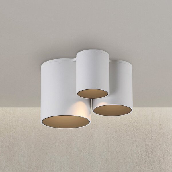 PURE LED-stropna svetilka za kopalnico Point, bela, 18 cm, 3-žarilna, IP44, zatemnjen, Bela, Kopalnica, Kovina, Sodobni