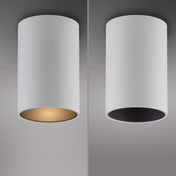 PURE LED-stropna svetilka za kopalnico Point, bela, premer 6 cm, kovina, IP44, zatemnjen, Bela, Kopalnica, Kovina, Sodobni