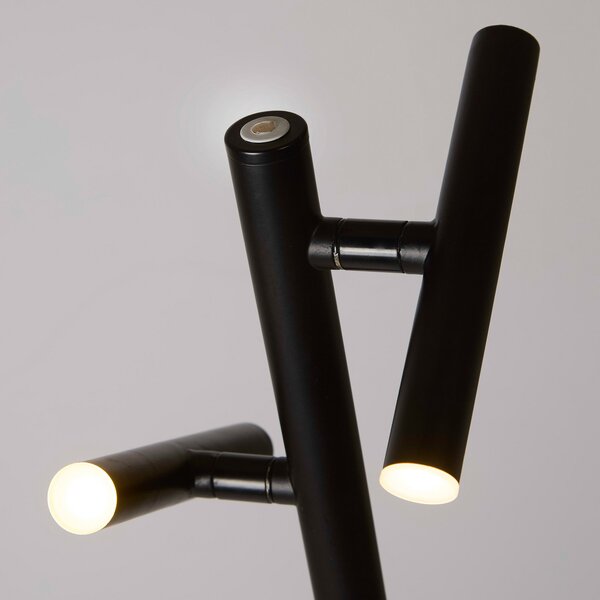 Searchlight LED-akumulatorska stoječa svetilka 10460BK, črna, višina 127 cm, CCT 2-flg., zatemnjen, Črna, Dnevna soba / jedilnica, Kovina, Sodobni