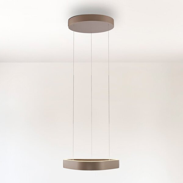 Paul Neuhaus LED obesna svetilka Q-Stretto, bronasta, 40,8 cm, zatemnjen, Bronasta / starinska medenina, Dnevna soba / jedilnica, Kovina, Sodobni