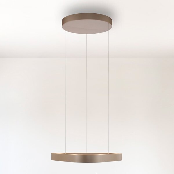 Paul Neuhaus LED obesna svetilka Q-Stretto, bronasta, 60 cm, zatemnjen, Bronasta / starinska medenina, Dnevna soba / jedilnica, Kovina, Sodobni