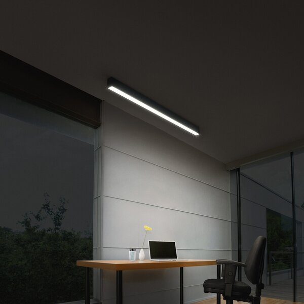 OSRAM LED stropna svetilka Office line Cuboid črna 4000 K DIM, zatemnjen, Črna, Študija / pisarna, Aluminij, Sodobni