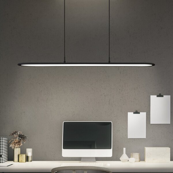 OSRAM LED-visoka svetilka Office line Panel Ellipse črna 940 DIM, zatemnjen, Črna, Študija / pisarna, Aluminij, Sodobni
