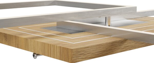 Elobra LED stropna svetilka Inka S, dolžina 50 cm, svetlo leseno, z možnostjo, zatemnjen, Les, Dnevna soba / jedilnica, Les, Sodobni
