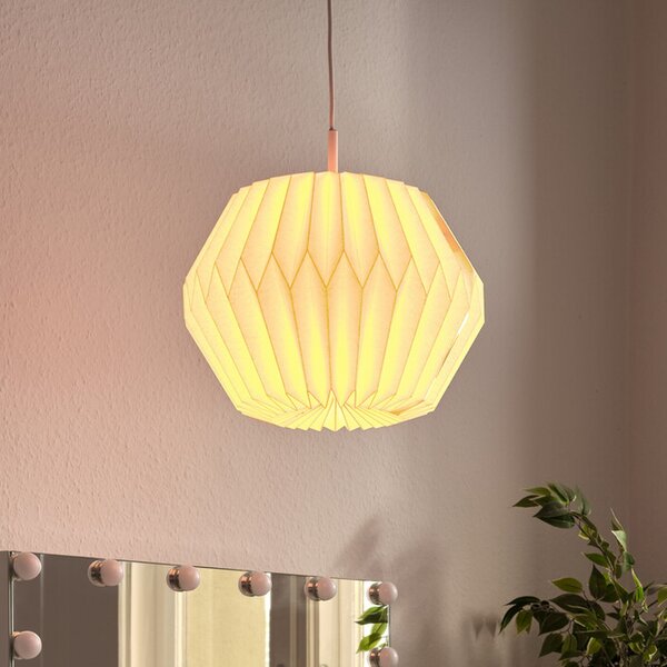 OSRAM viseča svetilka Decor Paper Gem, bela, papir, E27, zatemnjen, Bela, Dnevna soba / jedilnica, Papir / karton