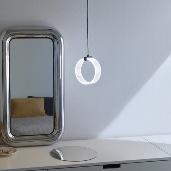 OSRAM LED obesna svetilka Decor Circle, 1-žarek, CCT, črna, Črna, Dnevna soba / jedilnica, Plastika, Sodobni